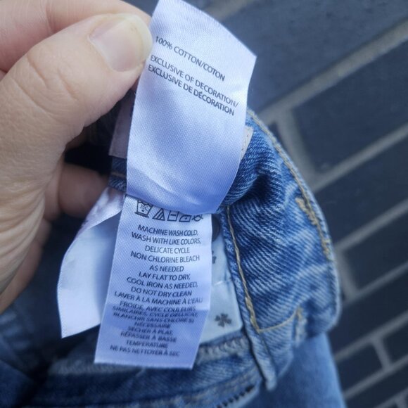 💫NWT Lucky Brand Women's Blue Distressed Cotton Mom Jeans Size 8 / 29 Regular - Picture 6 of 12